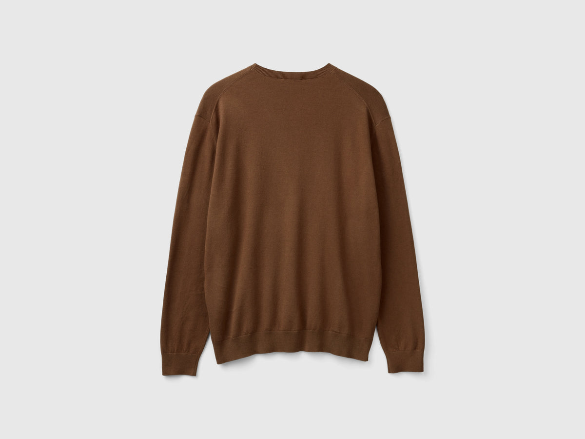 Maglia girocollo in misto cotone leggero