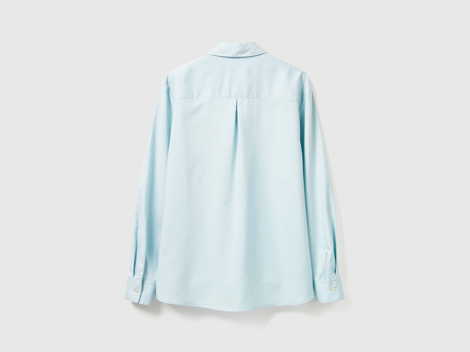 Camicia in misto cotone da donna azzurro 2 | Benetton Outlet