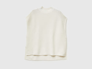 Gilet lupetto in misto lana