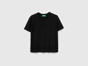 Maglia manica corta in misto seta
