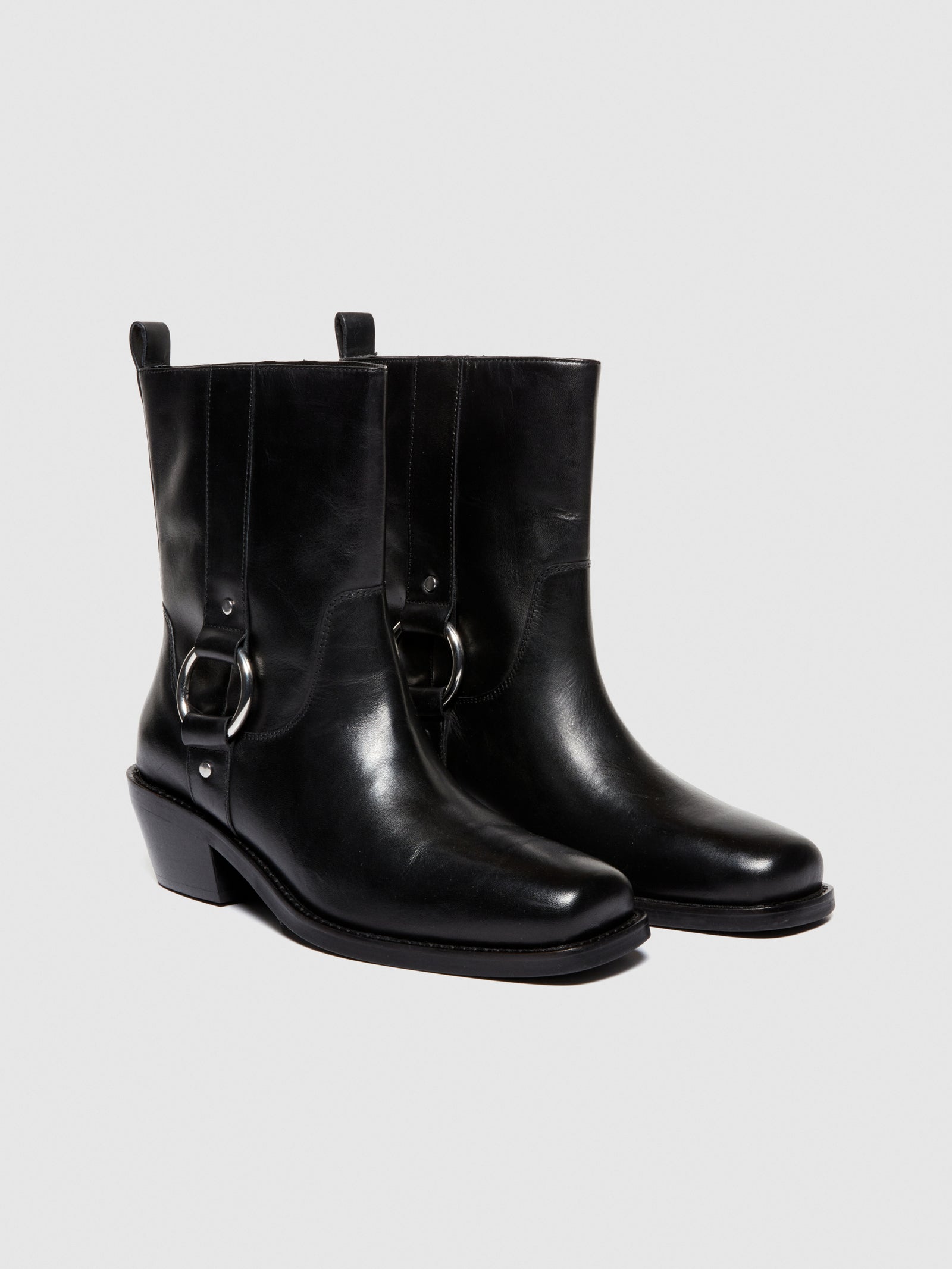Stivaletti con metal ring da donna nero | Sisley Outlet