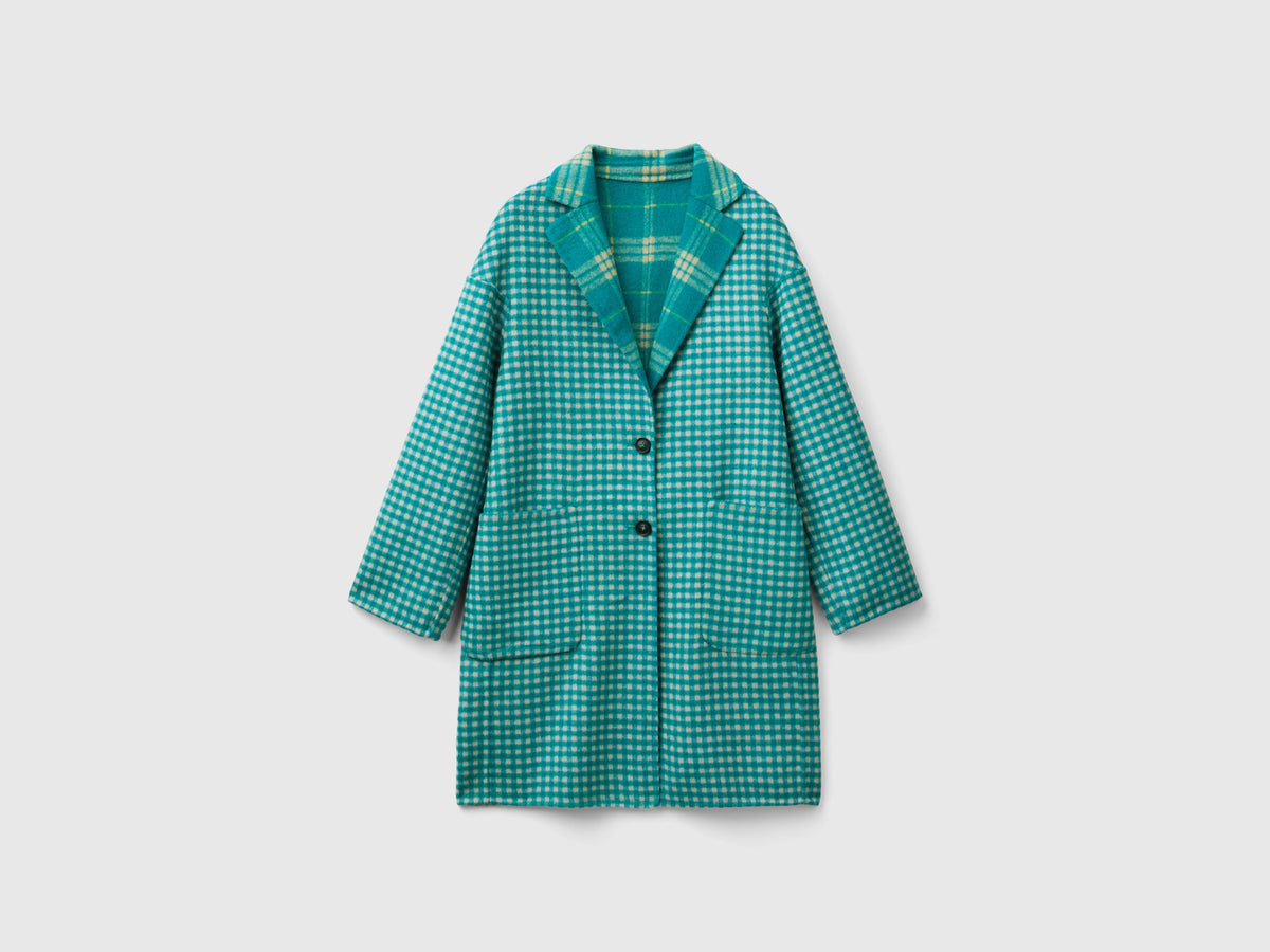 Cappotto reversibile a quadri
