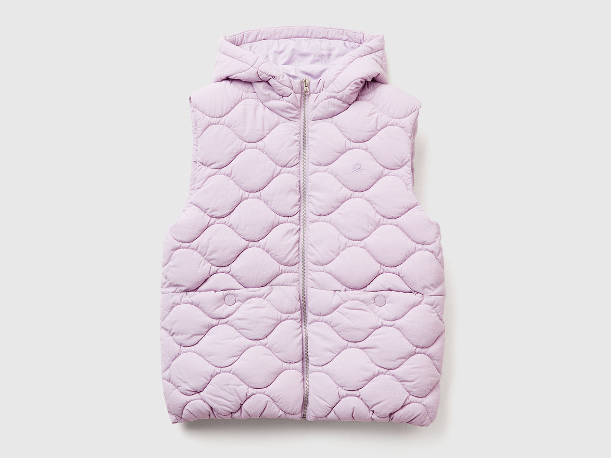 Gilet imbottito con cappuccio