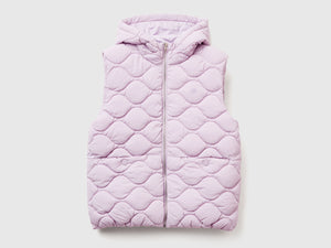 Gilet imbottito con cappuccio