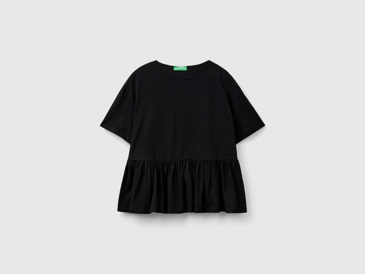 T-shirt boxy fit con balza