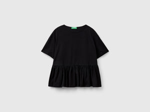 T-shirt boxy fit con balza