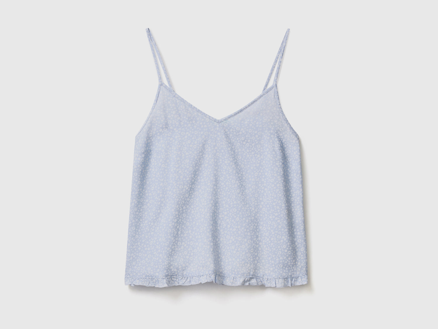 Top da pigiama realizzato in morbido e fluido Modal® da donna celeste | Benetton Outlet