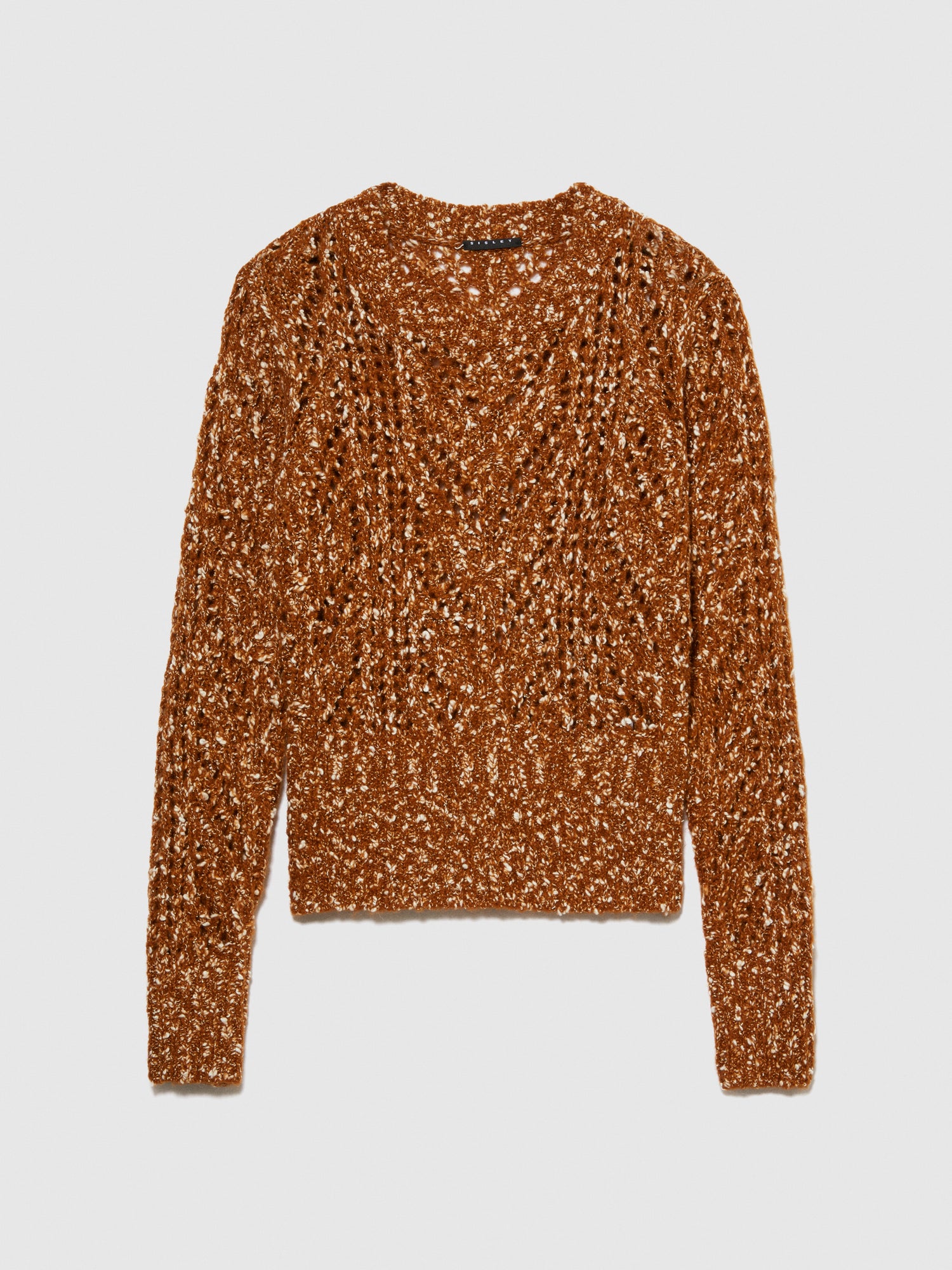 Maglia bouclé da donna cammello | Sisley Outlet