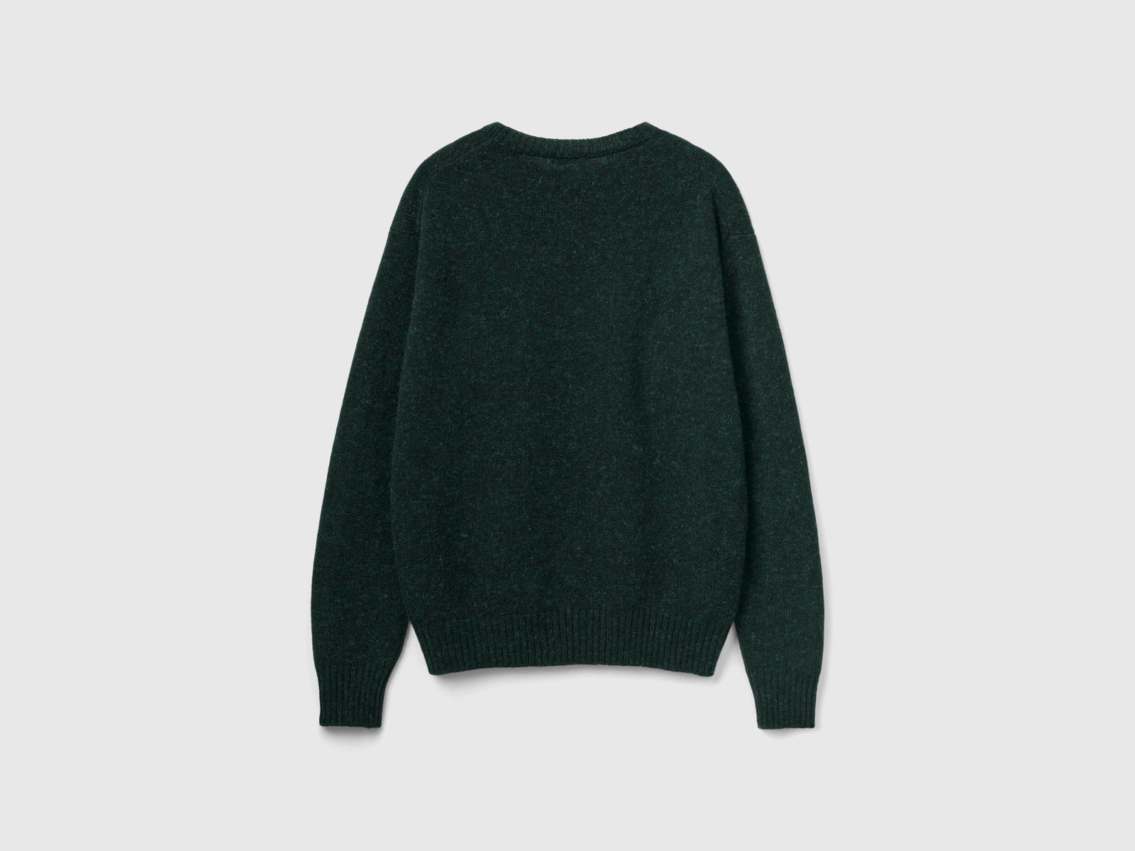 Maglia girocollo in pura lana Shetland da uomo blu scuro 2 | Benetton Outlet