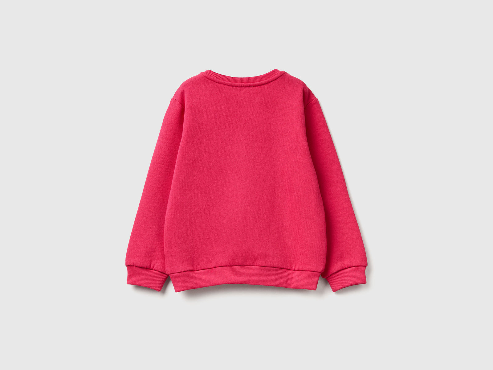 Felpa con applicazione effetto petali da bimba fucsia 2 | Benetton Outlet