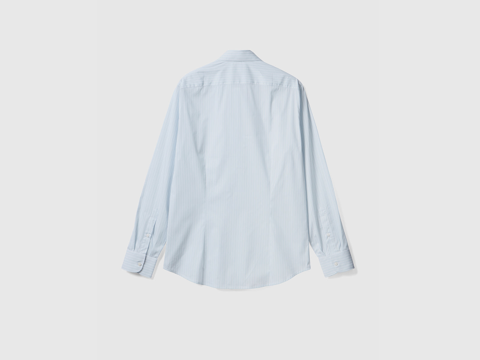 Camicia slim fit in misto cotone stretch da uomo bianco 2 | Benetton Outlet