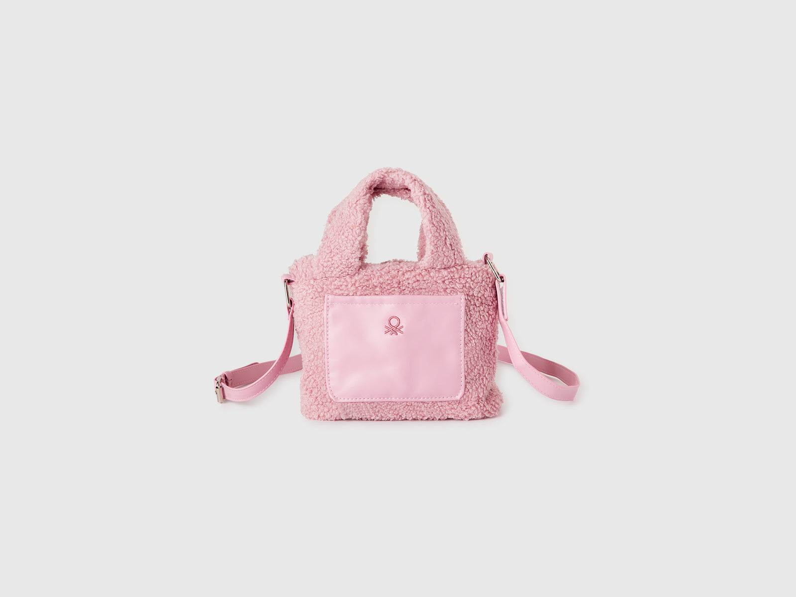 Borsa in pelliccetta sintetica da bambina rosa | Benetton Outlet