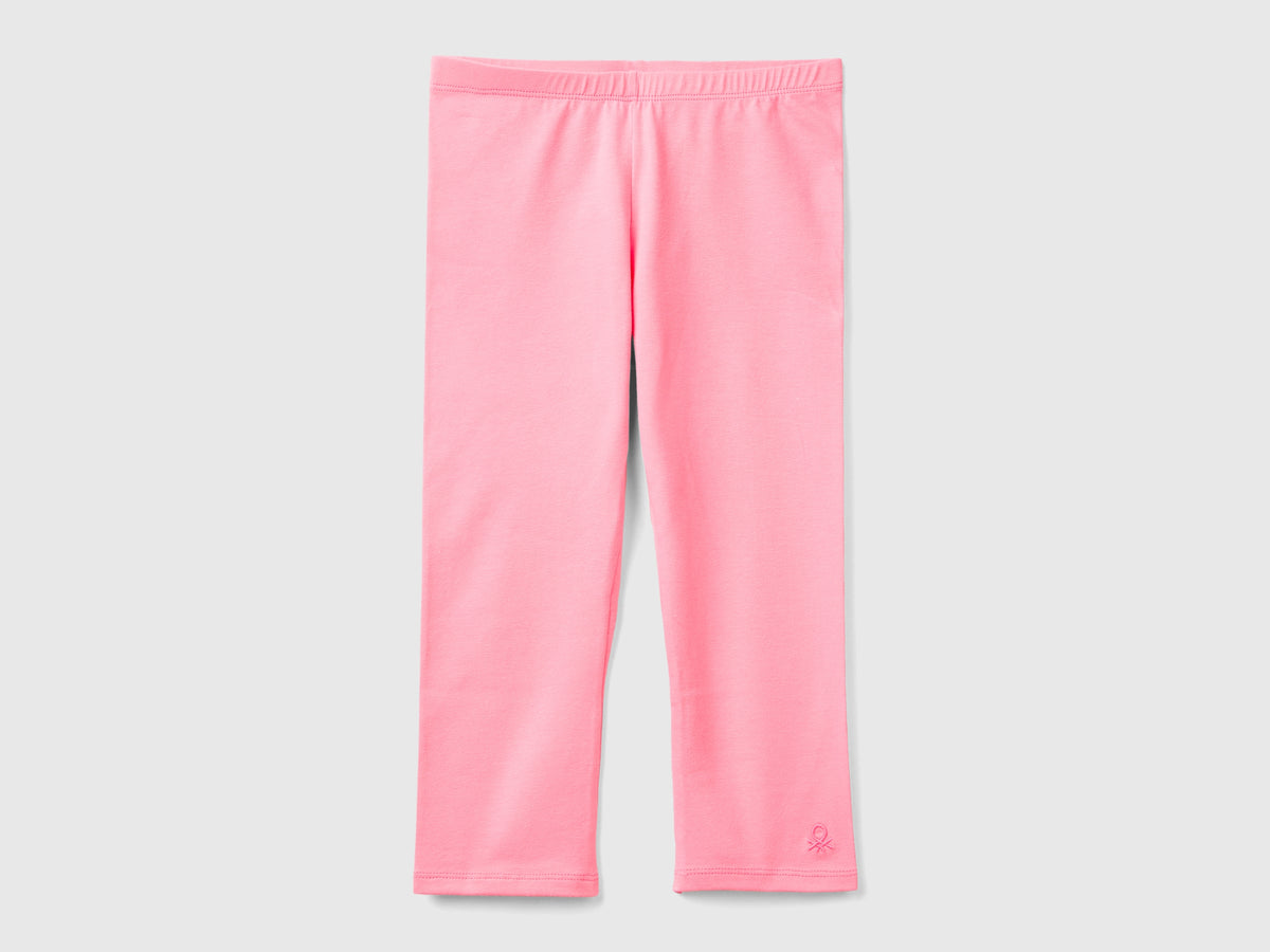 Leggings a 3/4 in cotone elasticizzato