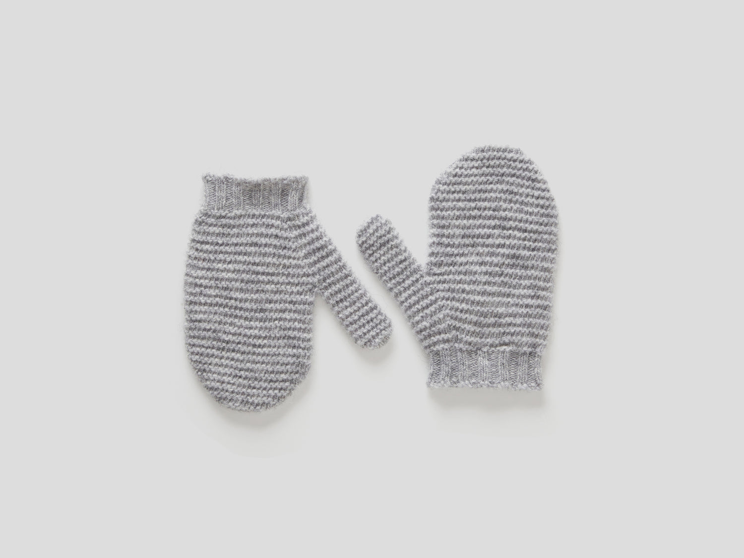 Muffole in misto lana stretch da bimbo grigio | Benetton Outlet