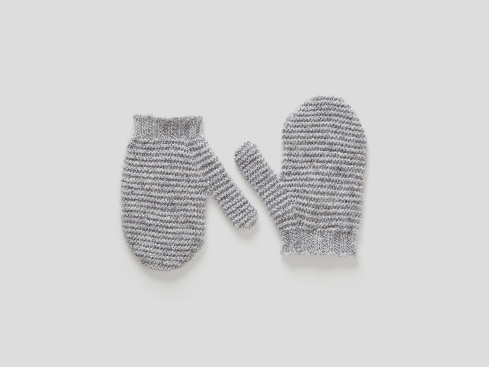 Muffole in misto lana stretch da bimbo grigio | Benetton Outlet