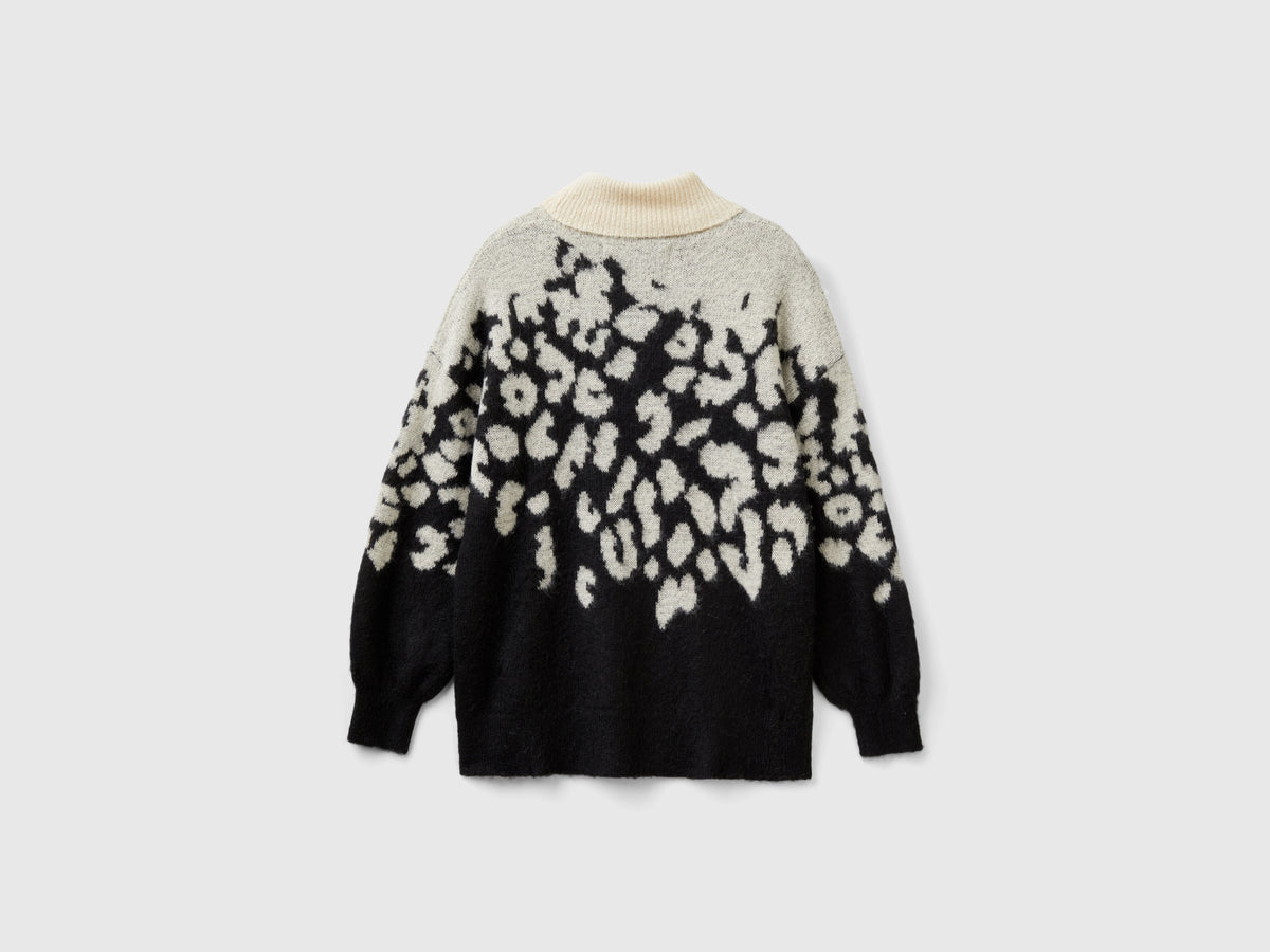 Dolcevita animalier in misto mohair
