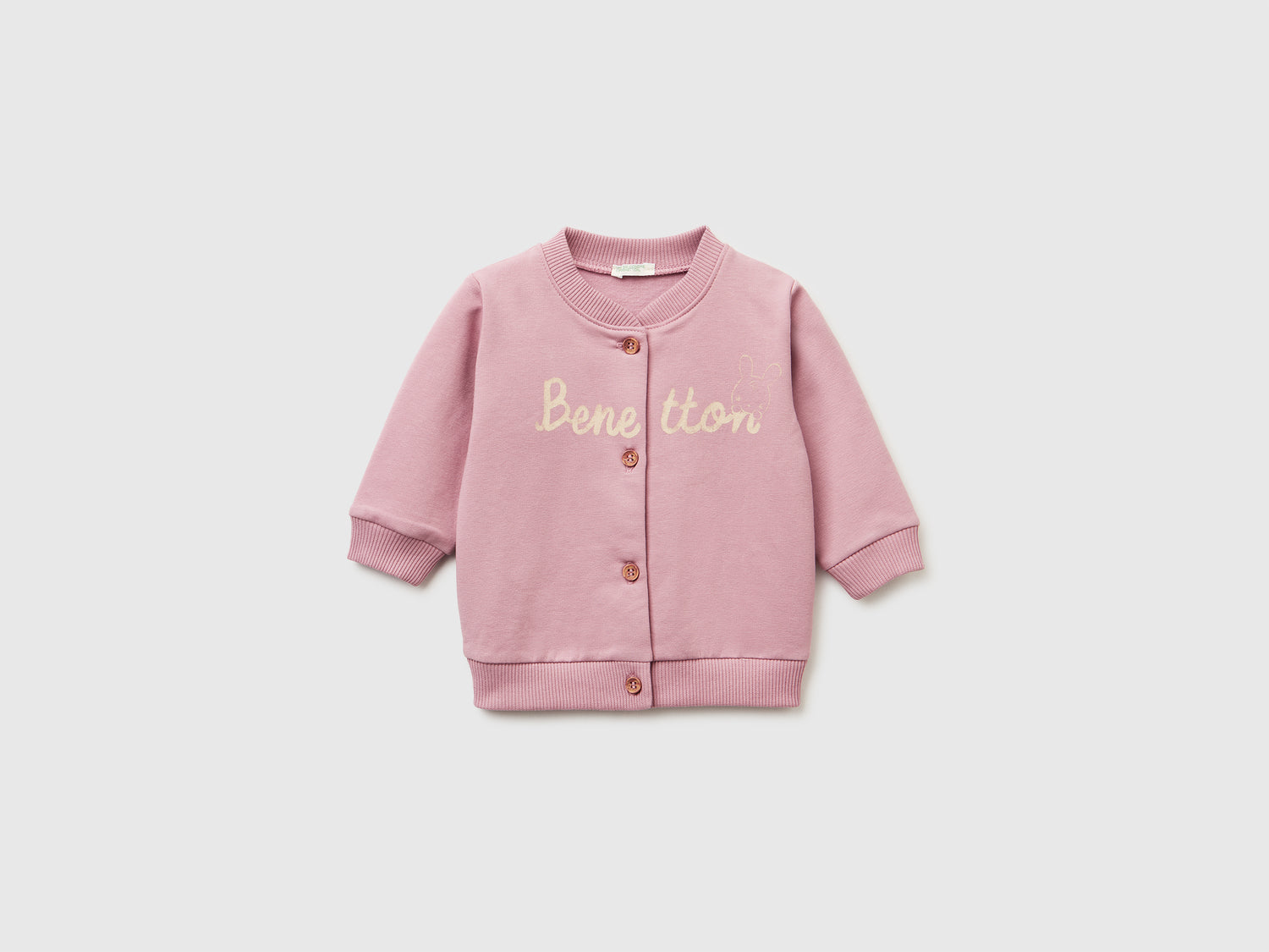 Calda felpa con stampa logo da neonato malva | Benetton Outlet