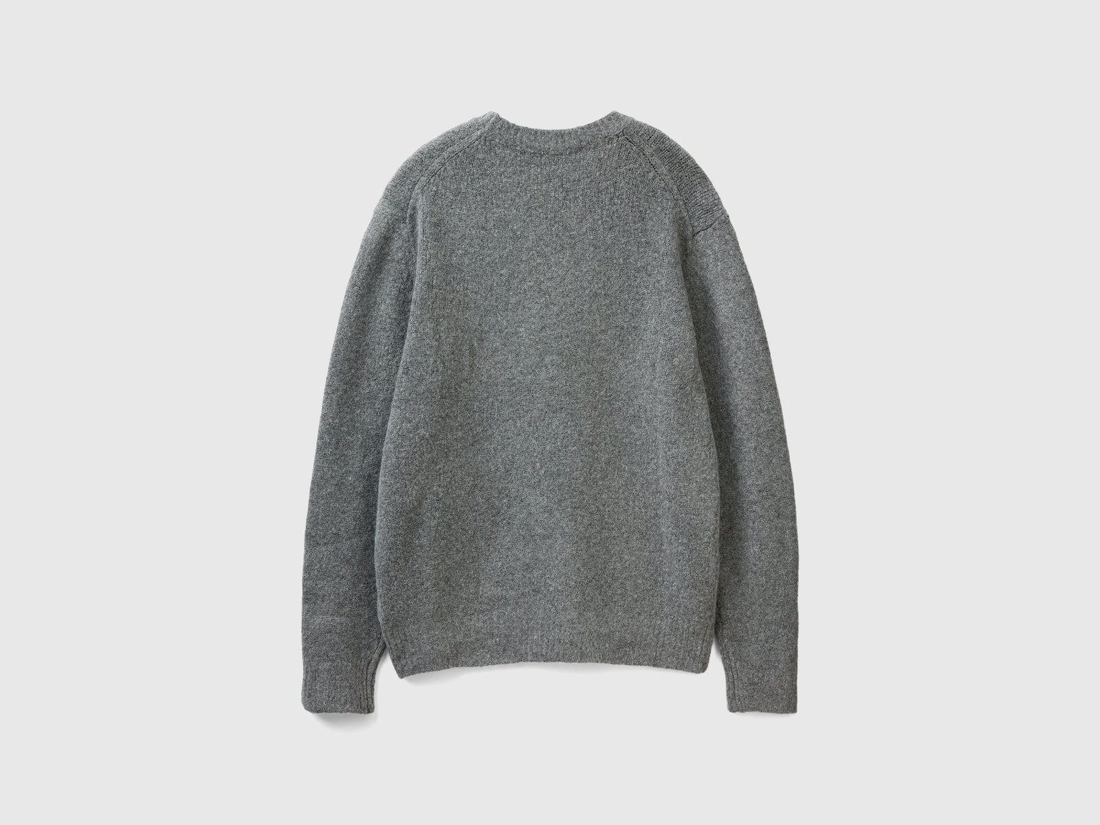 Maglia girocollo bouclé da uomo grigio scuro 2 | Benetton Outlet