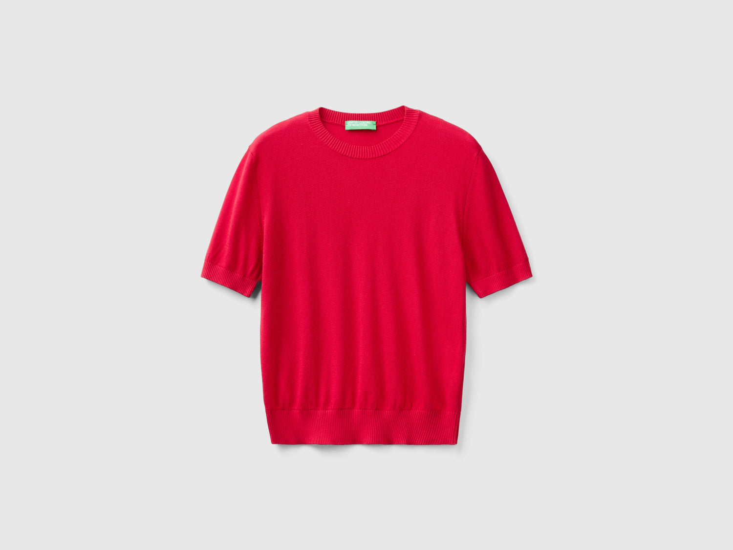 Maglia a manica corta da donna rosso | Benetton Outlet