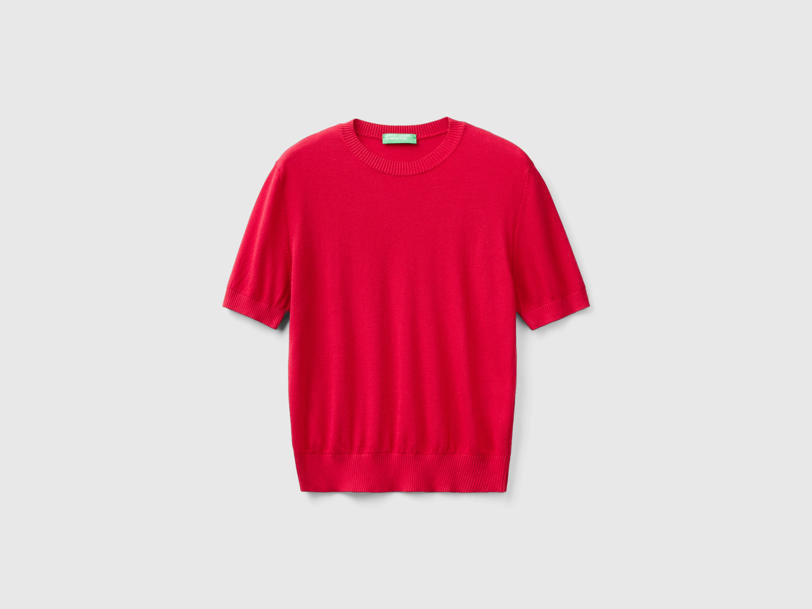 Maglia a manica corta da donna rosso | Benetton Outlet