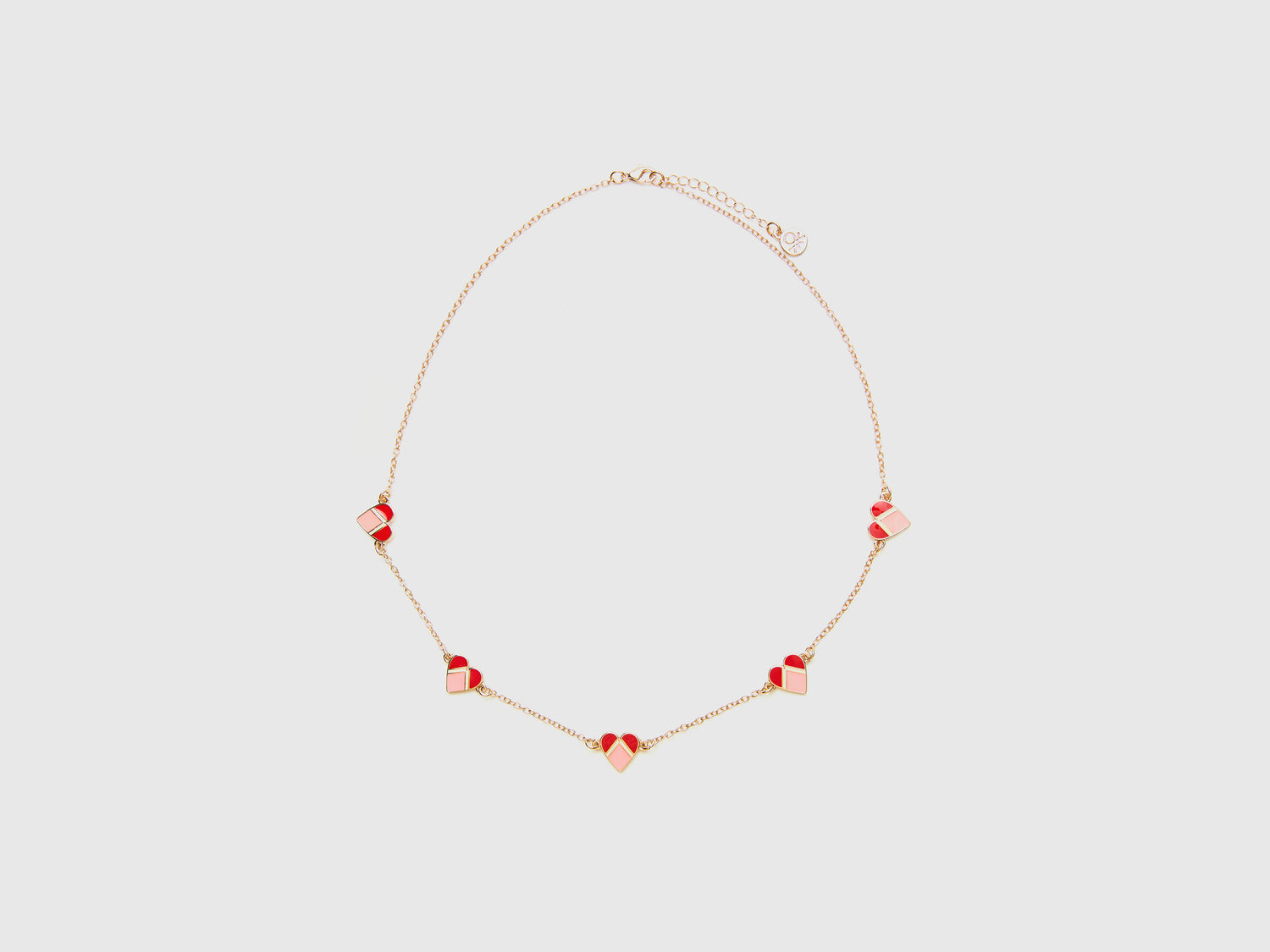 Collanacon cuori da donna rosa | Benetton Outlet
