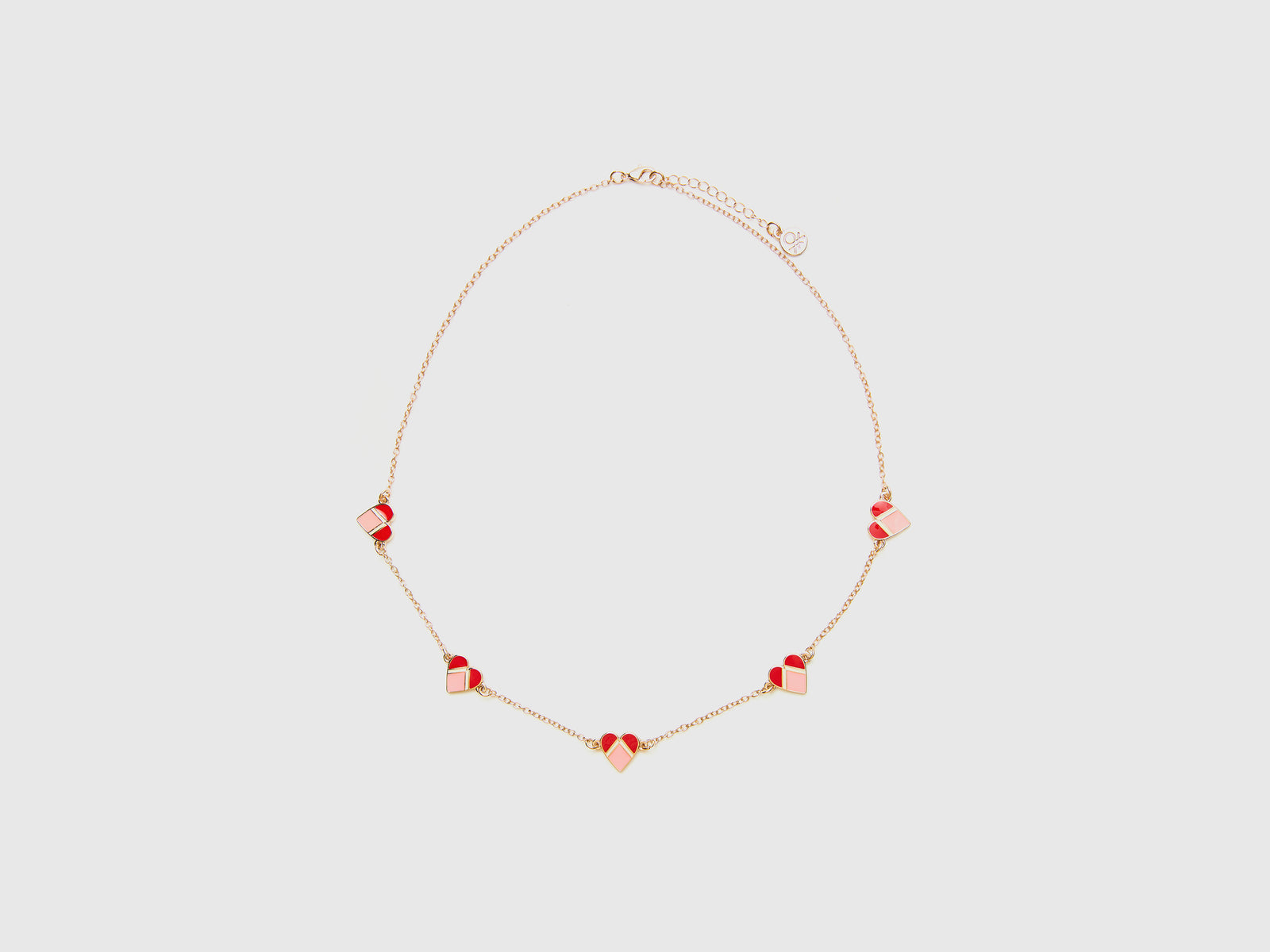 Collanacon cuori da donna rosa | Benetton Outlet
