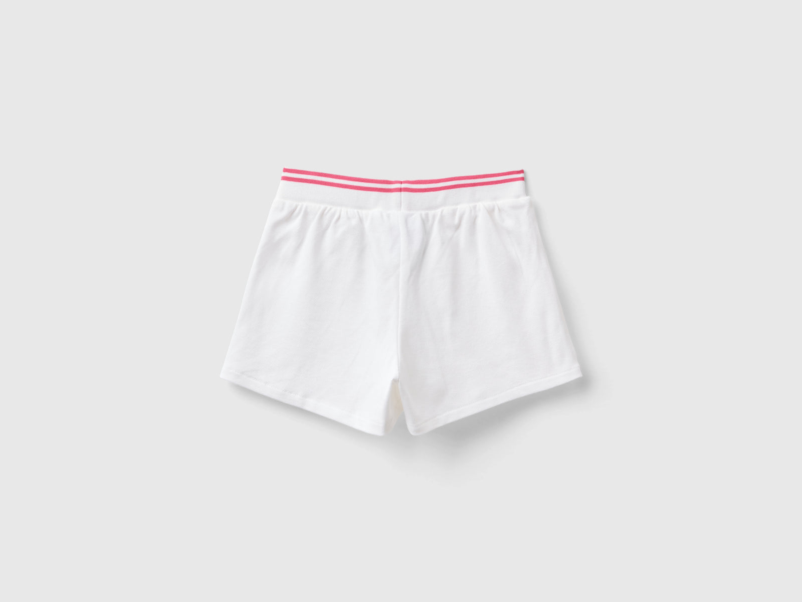 Gonna pantalone in cotone bio stretch da bimba bianco 2 | Benetton Outlet