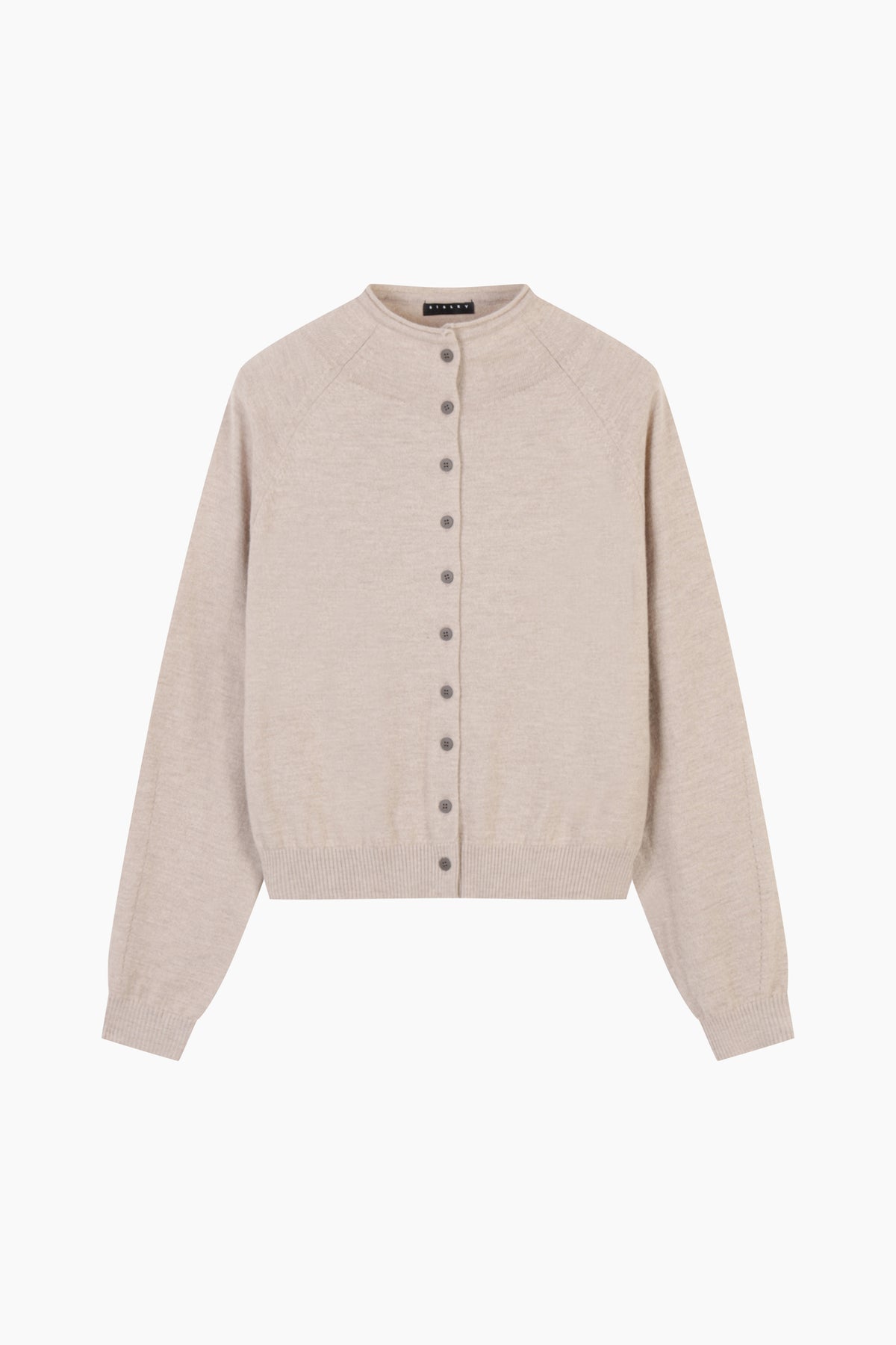 Cardigan collo alto