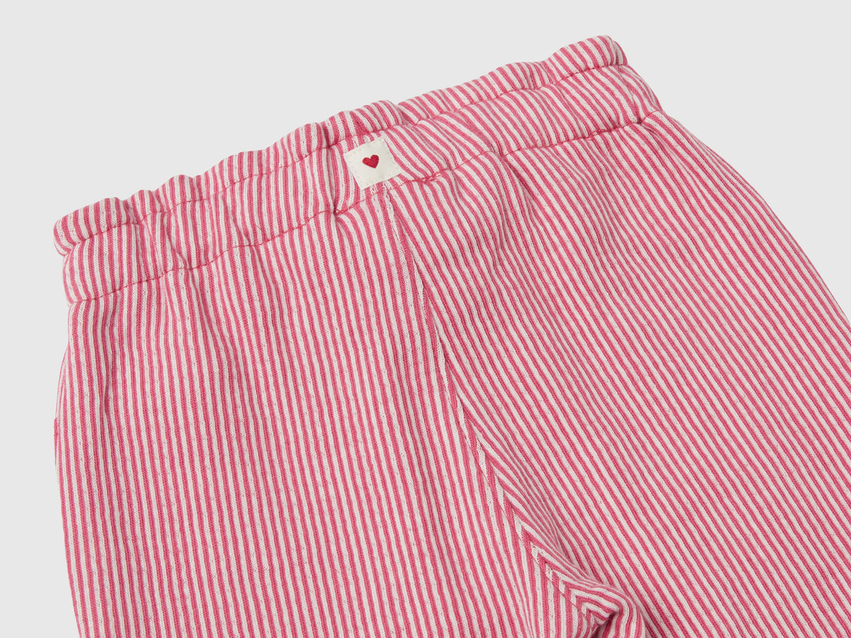 Pantaloni paperbag a righe