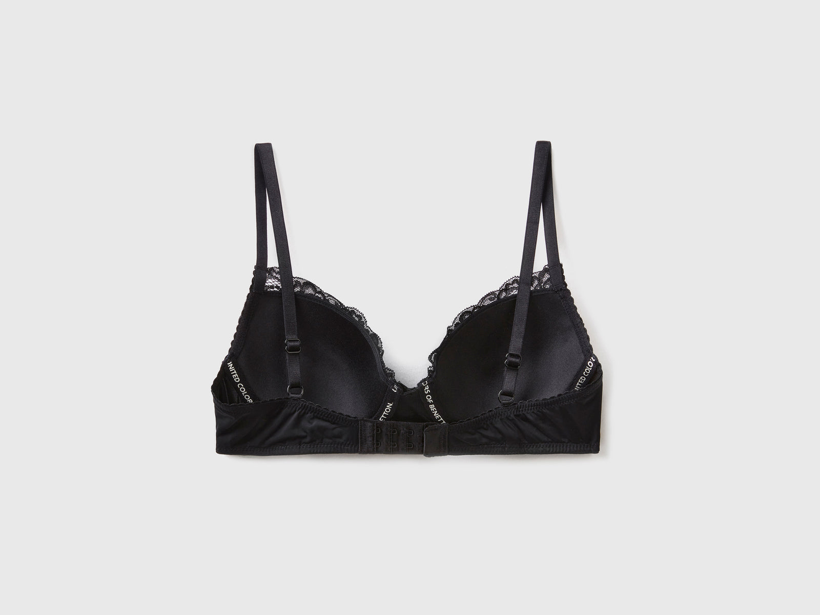 Reggiseno imbottito con pizzo da donna nero 2 | Benetton Outlet