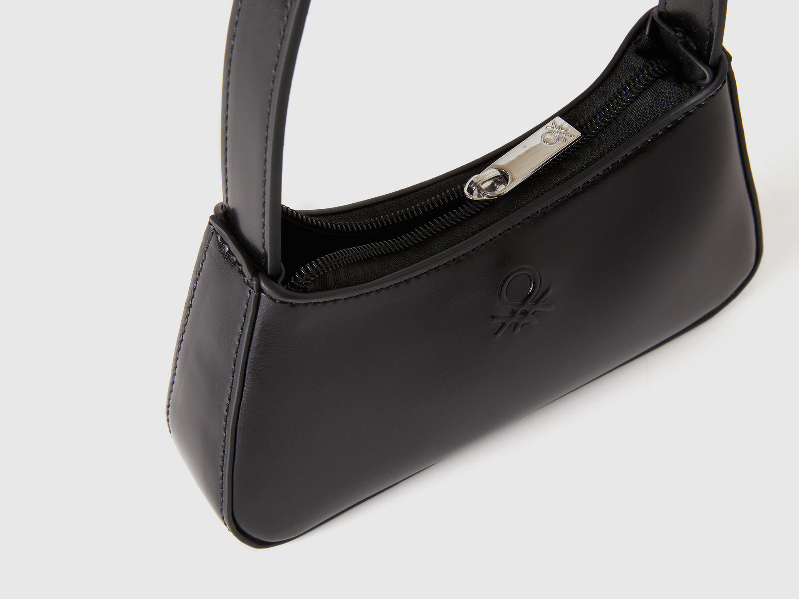 Borsa a mano lucida da bambina nero 3 | Benetton Outlet