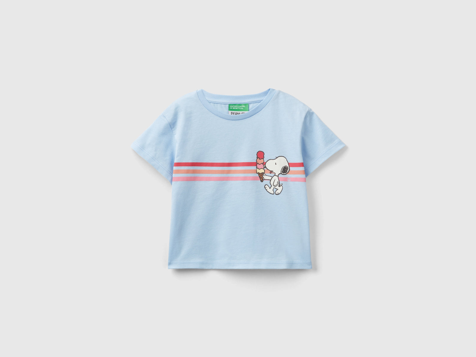 T-shirt boxy fit ©Peanuts da bimba celeste | Benetton Outlet