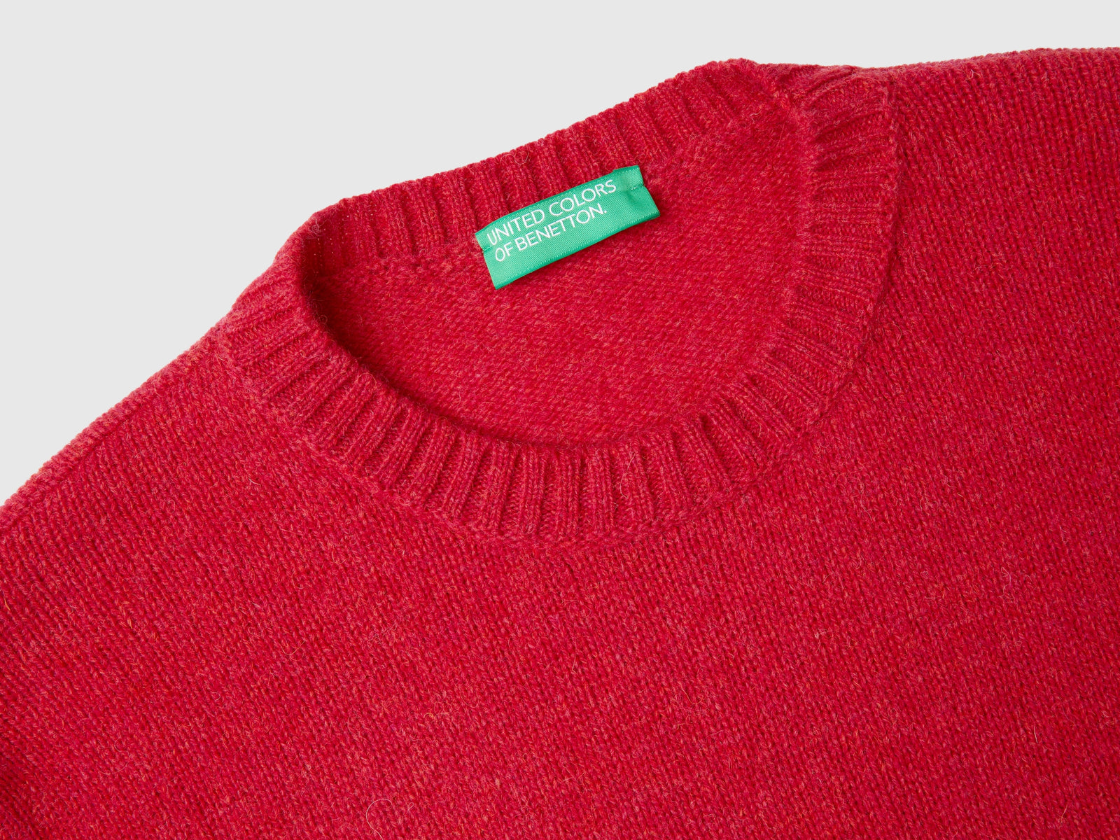 Maglia in pura lana Shetland da donna rosso 3 | Benetton Outlet