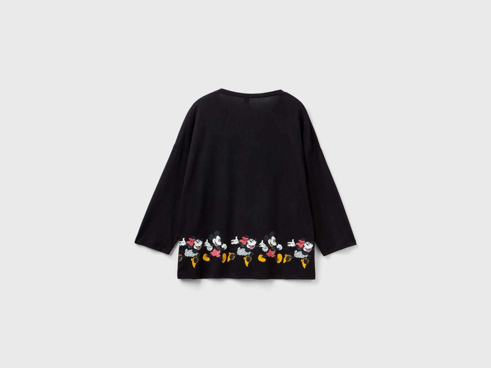 T-shirt Minnie in misto viscosa da donna nero 2 | Benetton Outlet