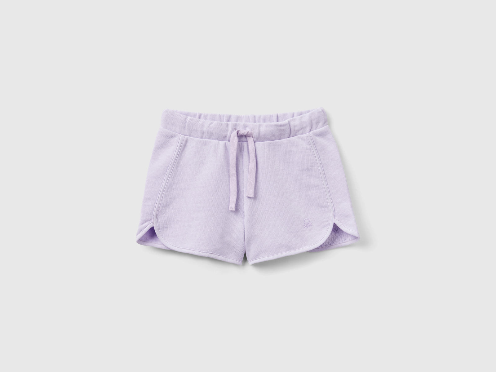 Shorts in felpa 100% cotone bio da bimba lilla | Benetton Outlet