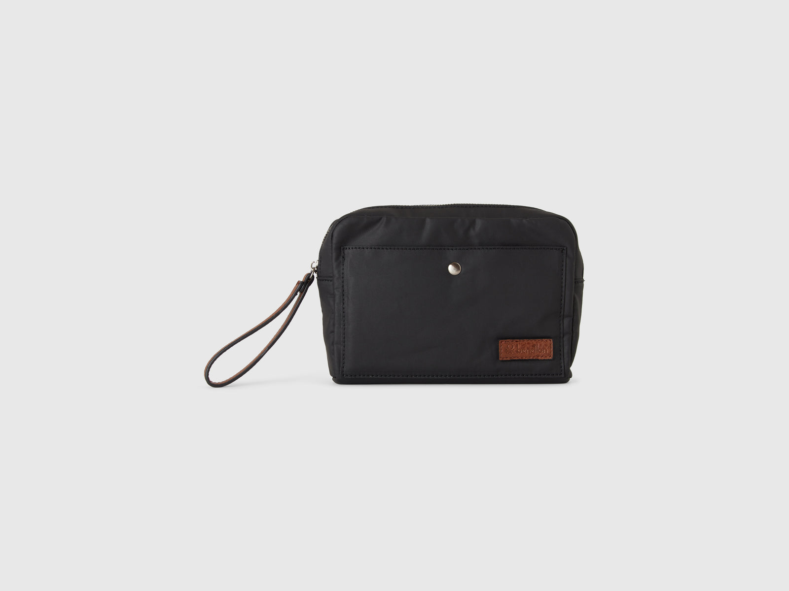 Busta in nylon da uomo nero | Benetton Outlet