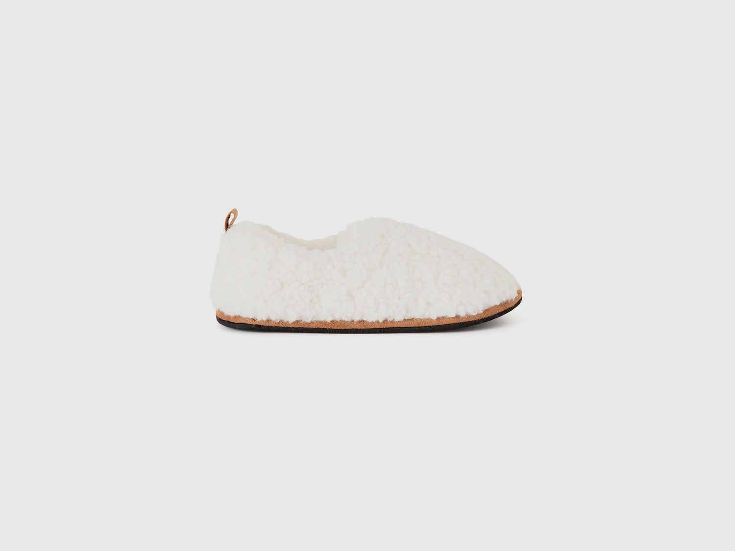 Ciabatte teddy antiscivolo da bambino beige | Benetton Outlet