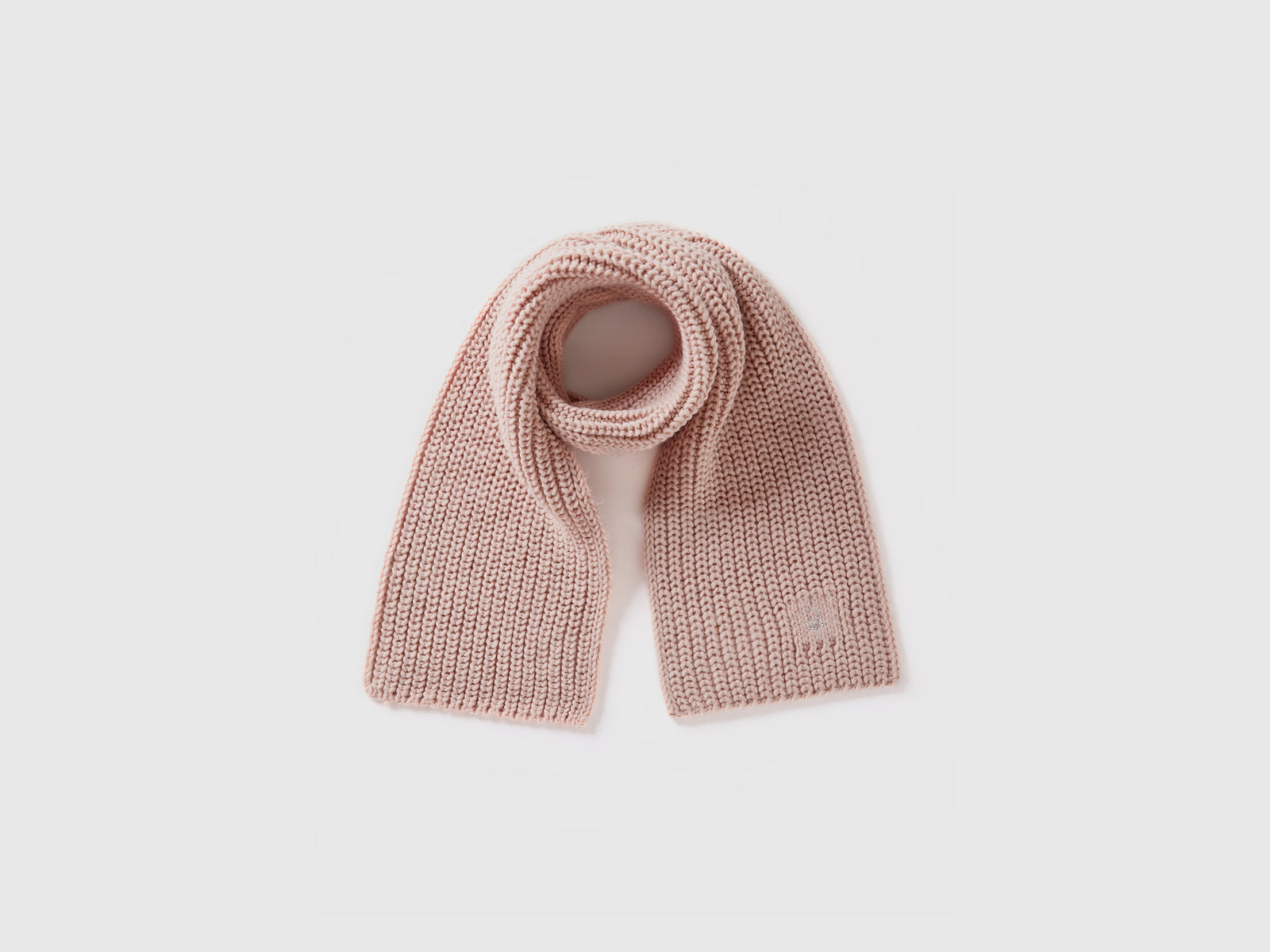 Sciarpa con logo in strass da bambina rosa | Benetton Outlet