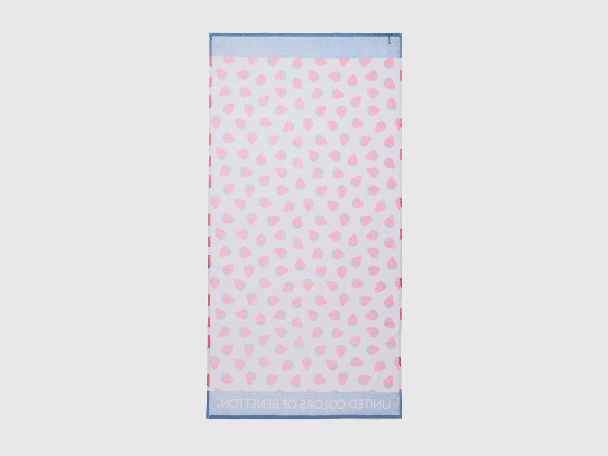 Telo mare con pattern fragole