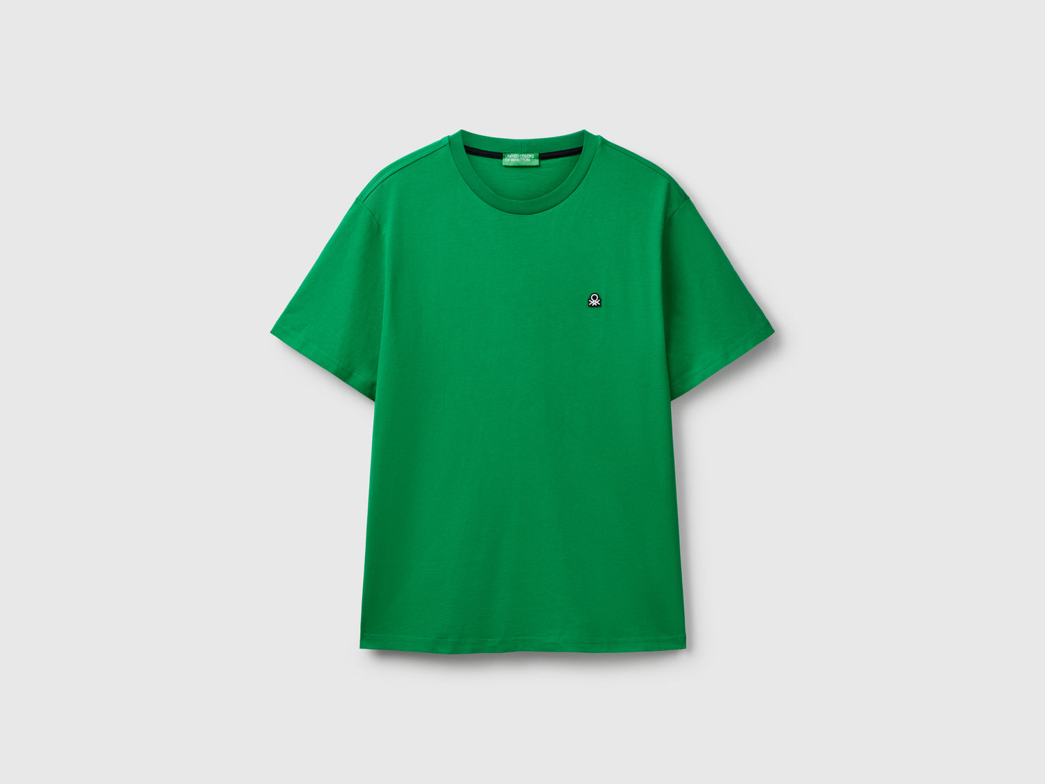 T-shirt basica cotone da uomo verde | Benetton Outlet