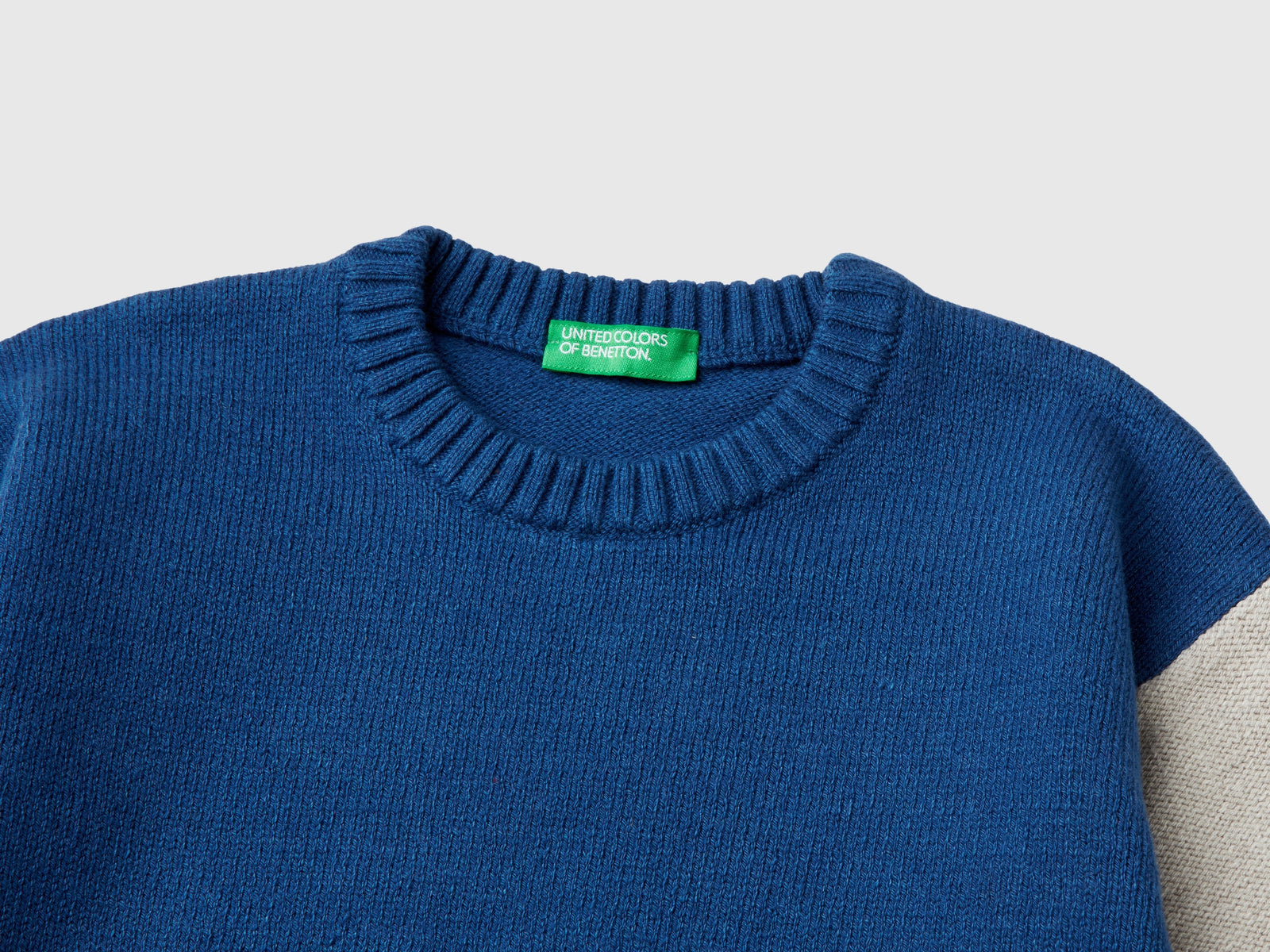 Maglioncino con intarsio numero da bimbo blu 3 | Benetton Outlet