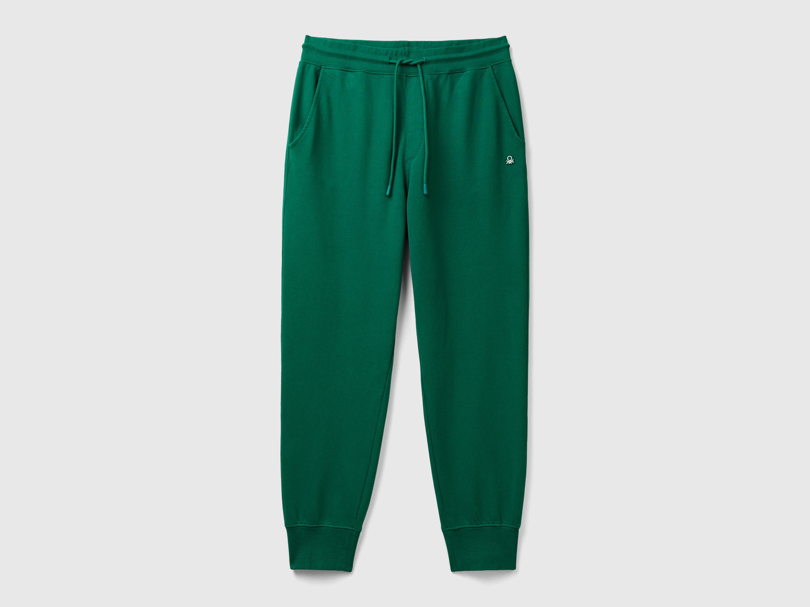 Joggers in felpa 100% cotone da uomo verde scuro | Benetton Outlet
