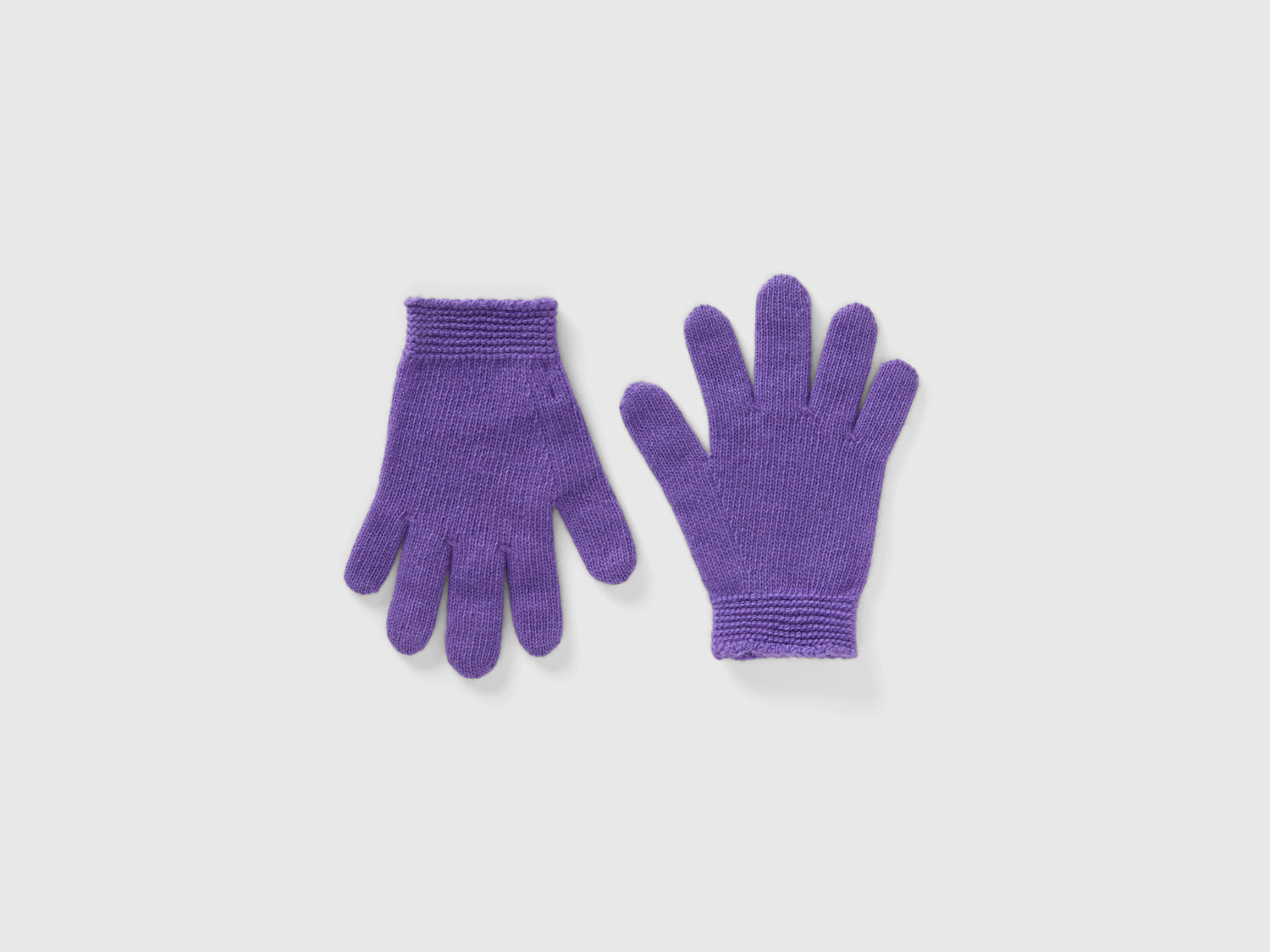Guanti in misto lana stretch da bimbo viola | Benetton Outlet