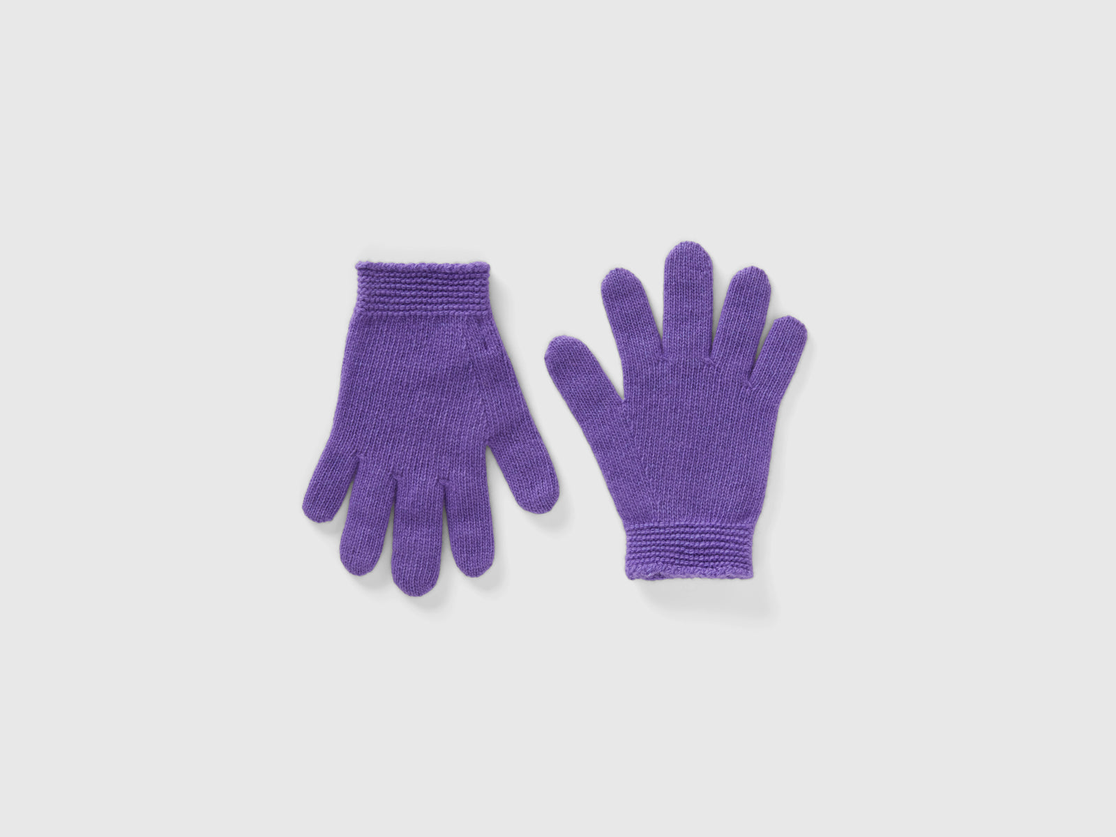 Guanti in misto lana stretch da bimbo viola | Benetton Outlet
