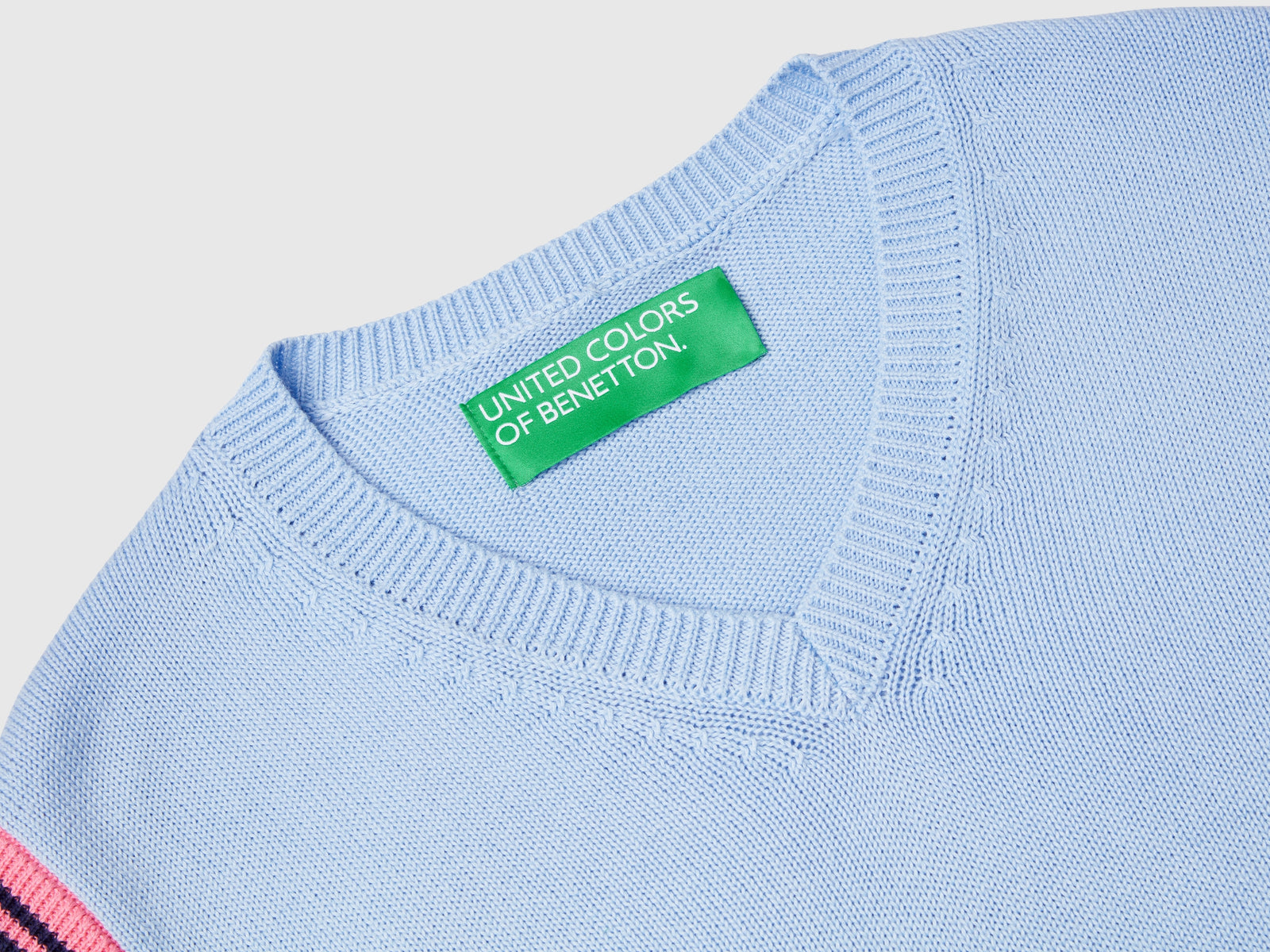 Gilet regular fit 100% cotone da uomo celeste 3 | Benetton Outlet