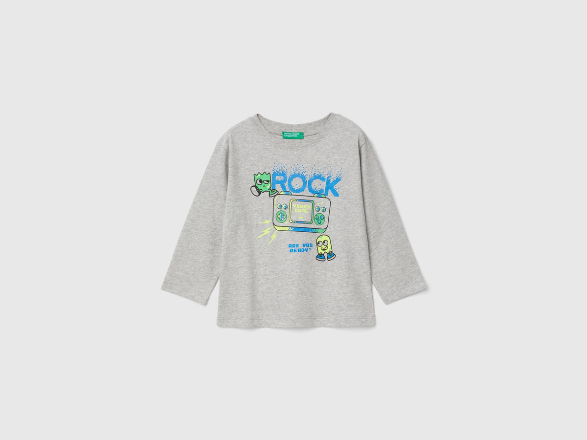T-shirt con stampa in caldo cotone bio