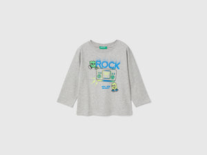 T-shirt con stampa in caldo cotone bio