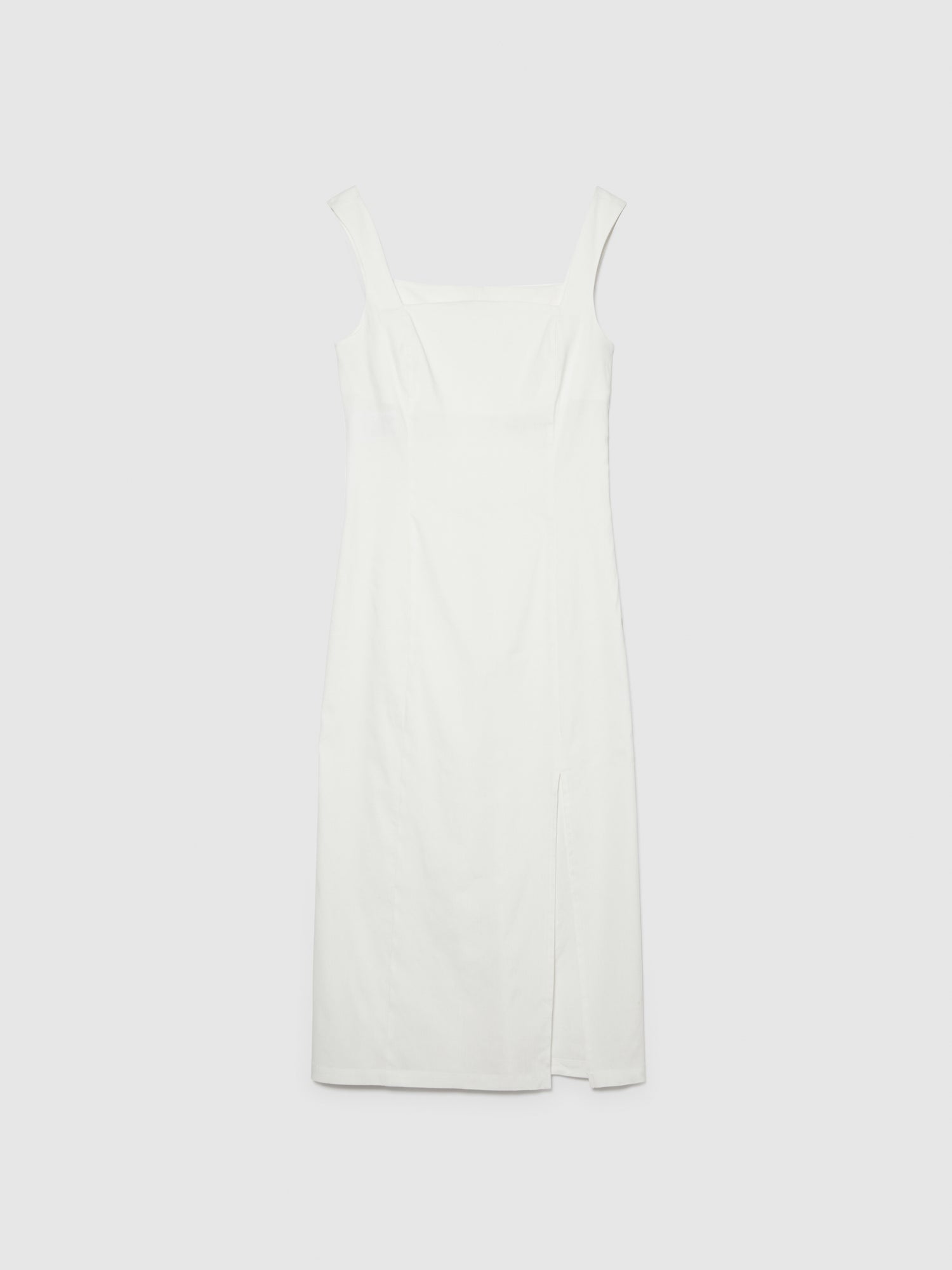 Vestito aderente con spacco da donna bianco | Sisley Outlet