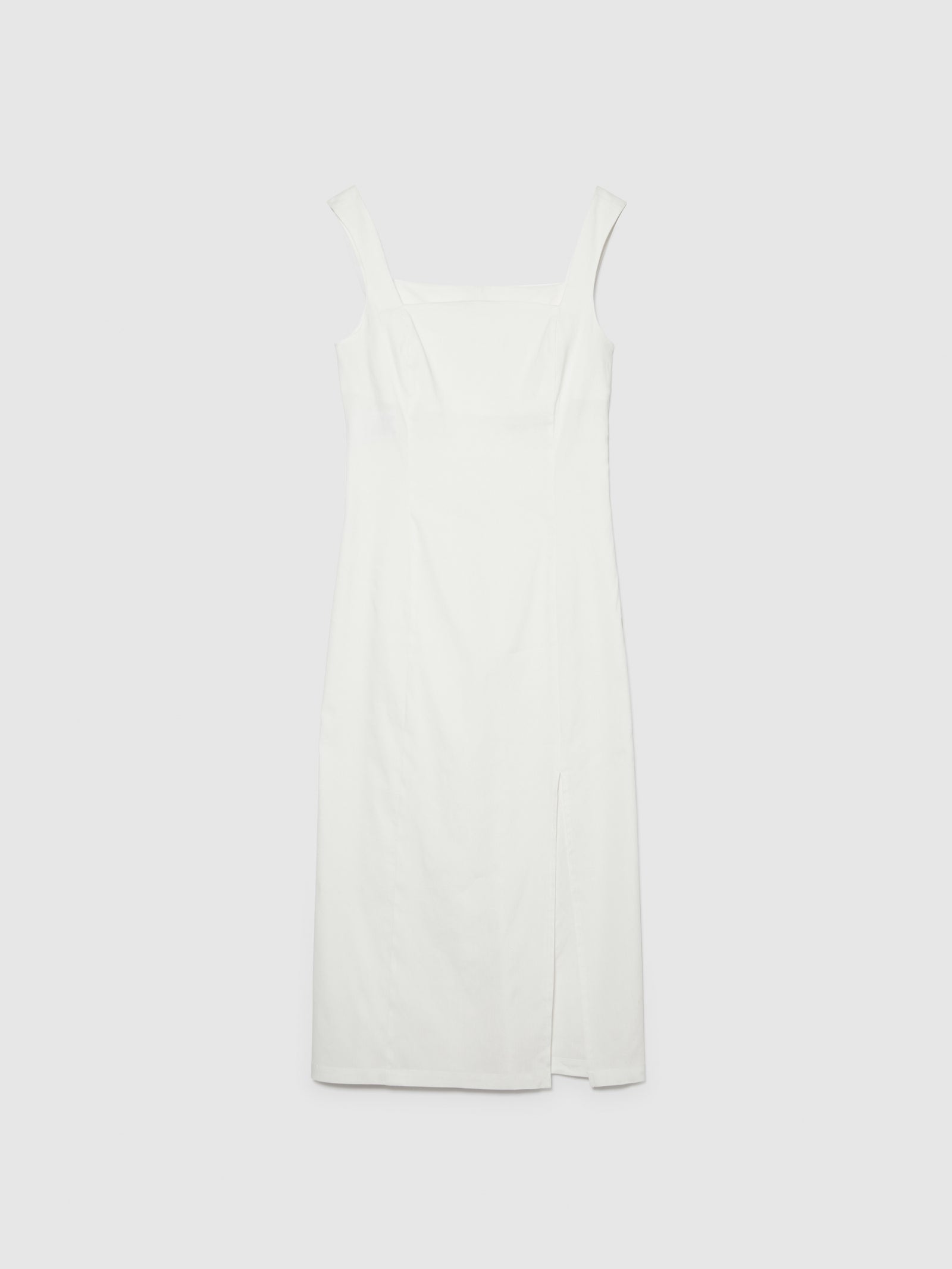 Vestito aderente con spacco da donna bianco | Sisley Outlet