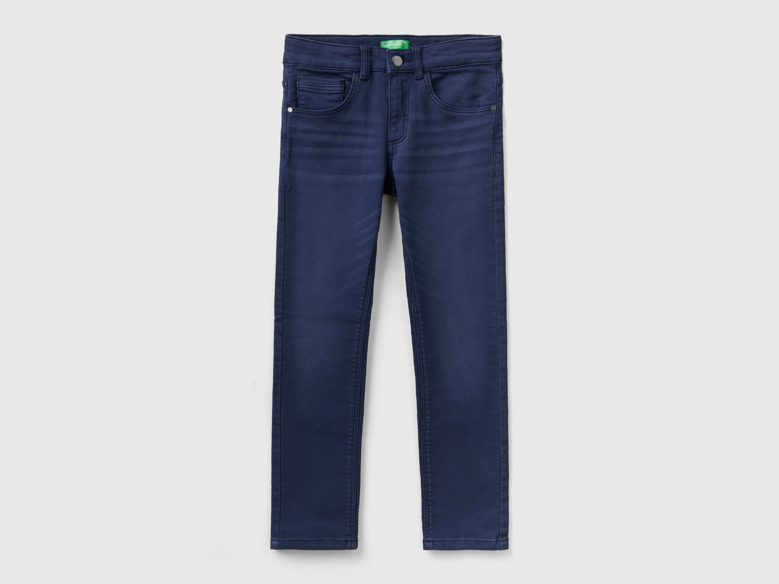 Jeans cinque tasche da bambino blu scuro | Benetton Outlet